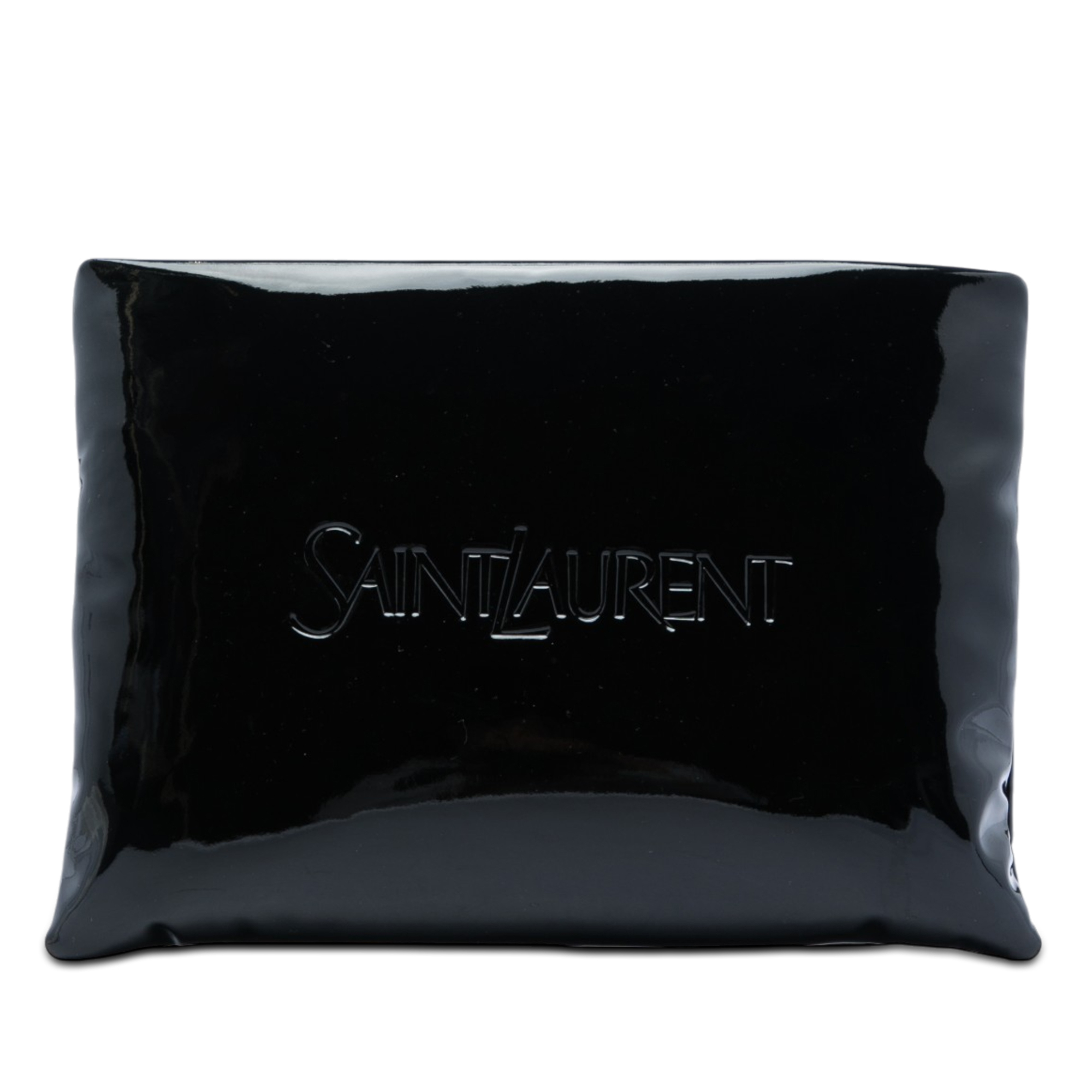 Pre-Loved Saint Laurent Large Patent Puffy Pouch